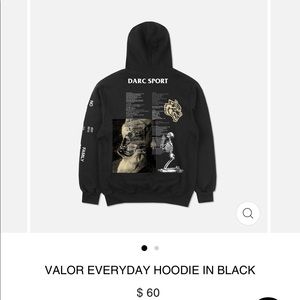 Darcsport valor everyday hoodie in black (Large)
